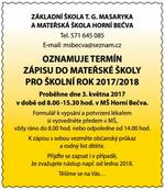školka zapis